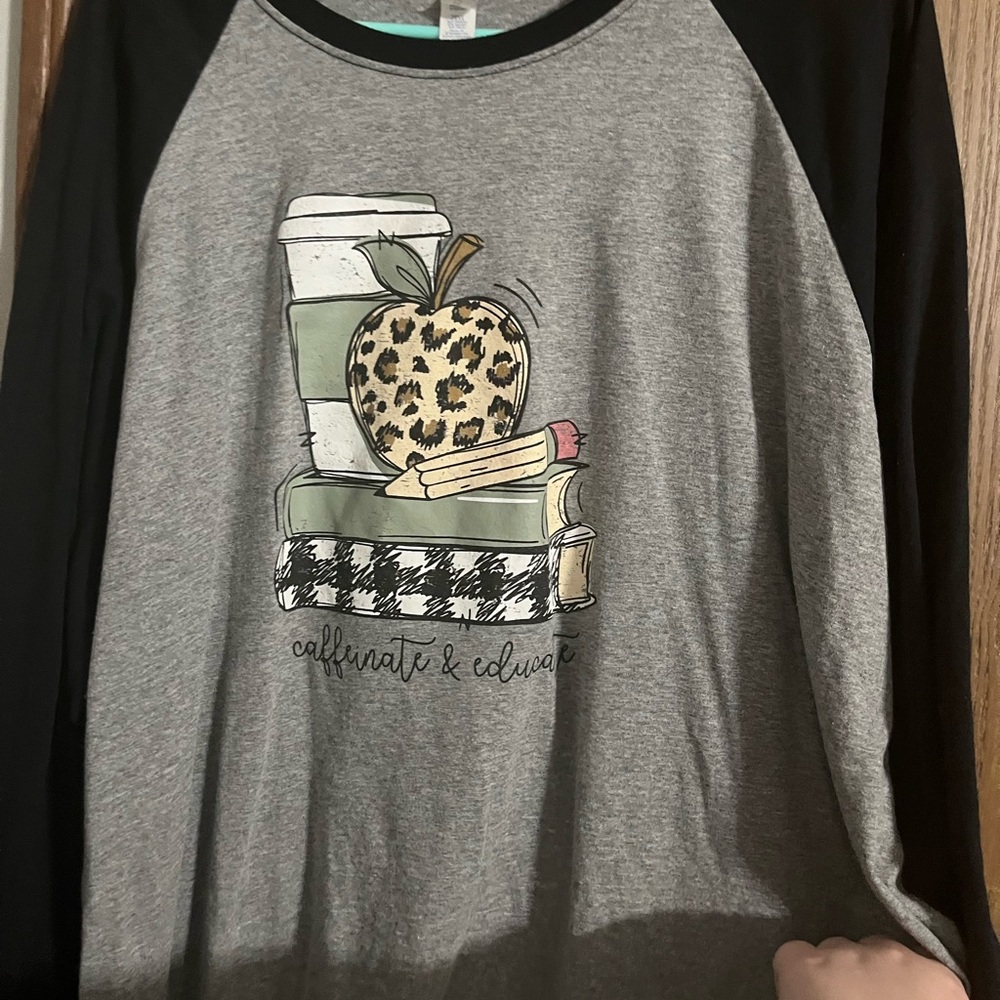 Caffeinate and Educate Baseball Tee